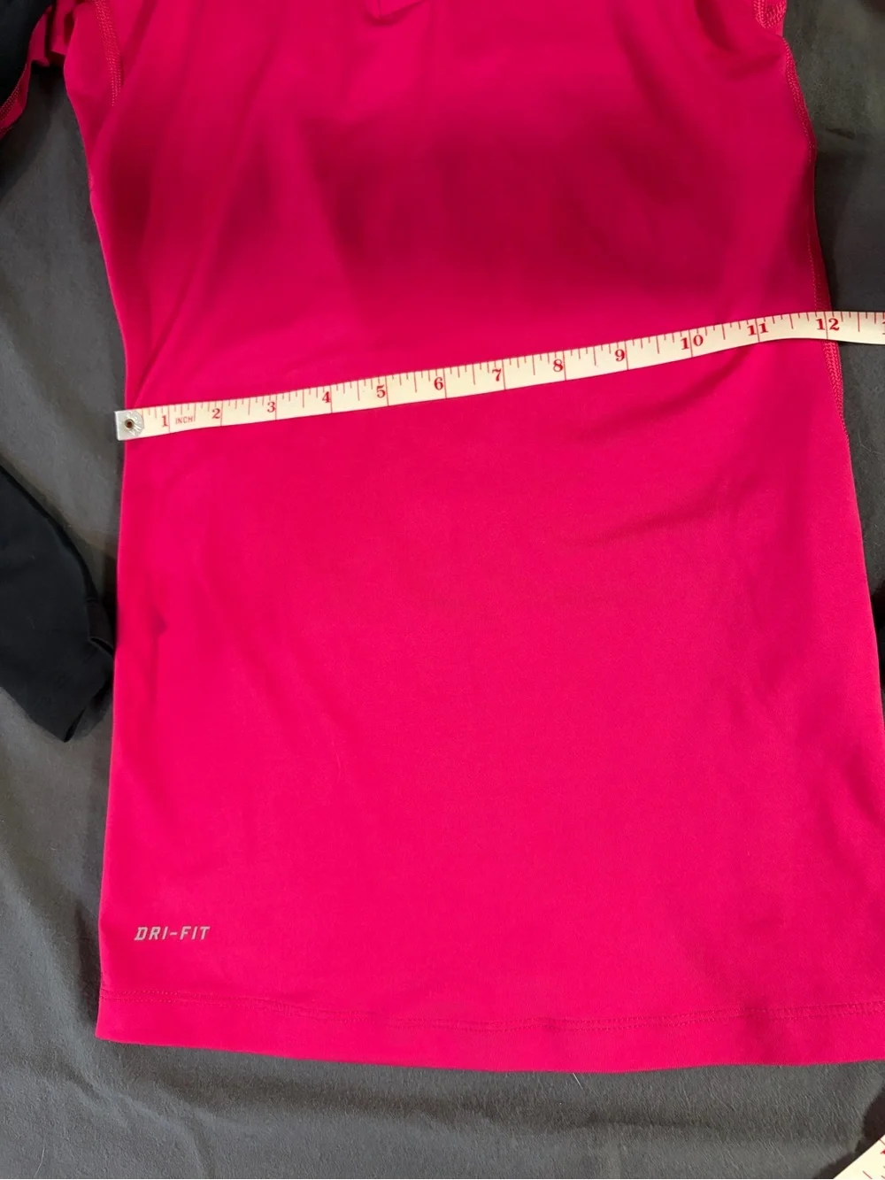 Nike Hot Pink and Black Dri-FIT Long Sleeve Quarter-Zip Top
